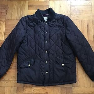 Vintage Converse One Star Men's Medium Black Quilted Basic Jacket,Snap Buttons